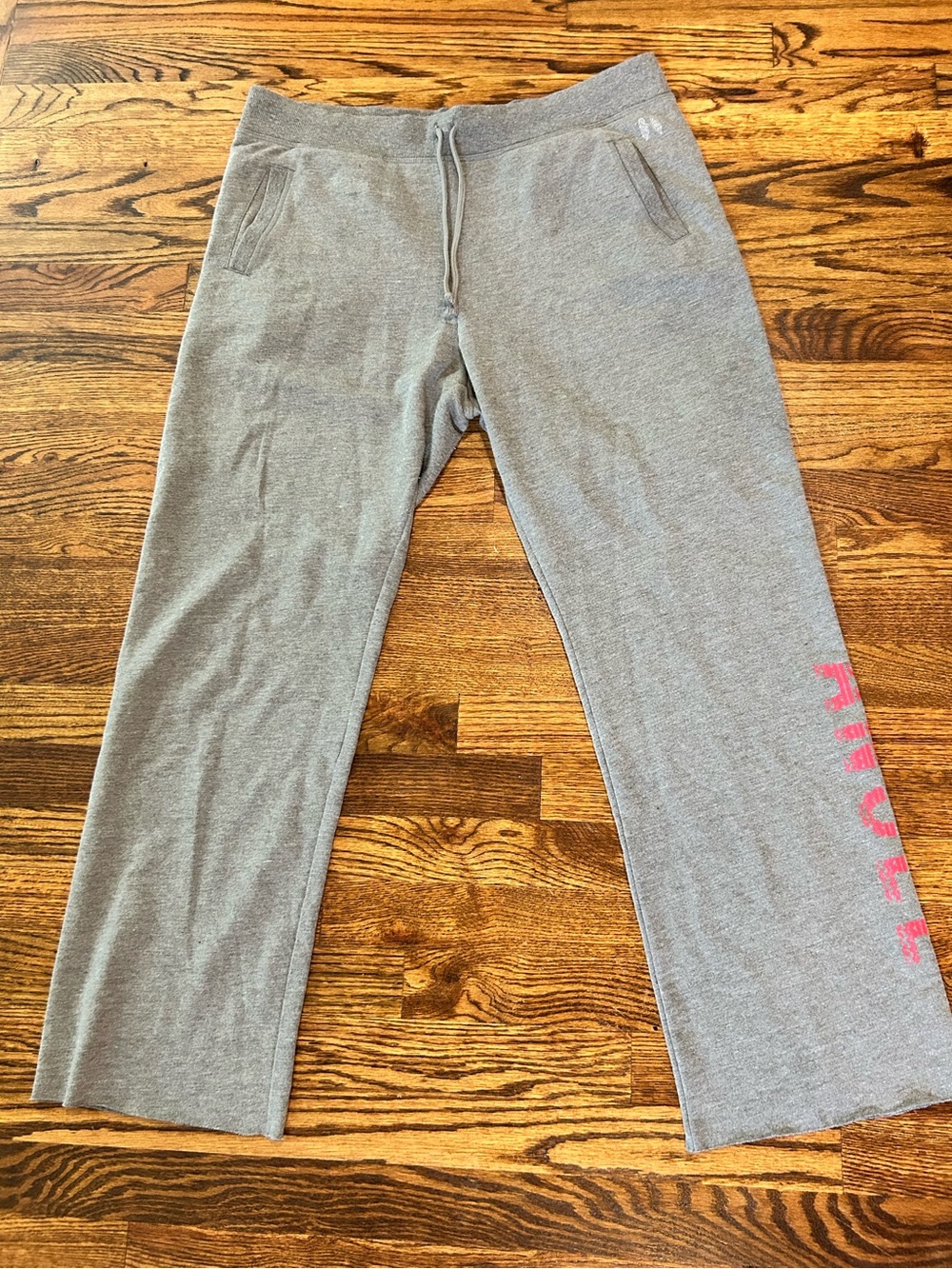 Victoria’s Secret VS Angel Wings Gray Wide Leg Flare Sweatpants Large